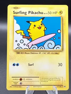 Pokemon TCG XY Evolutions Surfing Pikachu 111/108 Rare Non Holo Card - Image 1