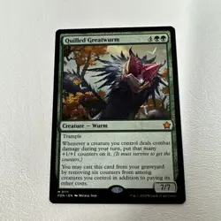 Quilled Greatwurm - NM/MINT Regular Mythic #111 Foundations MTG - Image 1