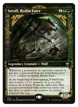 MTG - 1 x Showcase FOIL Sarulf, Realm Eater - Rare - Kaldheim (KHM) - M/NM - Image 1