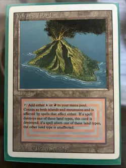 MTG Magic the Gathering Volcanic Island Dual Land Revised Edition - Image 1