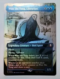 MTG Wan Shi Tong, Librarian #0320 FOIL Borderless Mythic Rare Legendary Avatar - Image 2