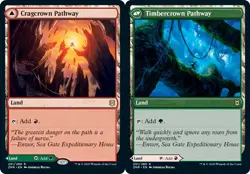 1 x Cragcrown Pathway // Timbercrown Pathway - Foil - Zendikar Rising - Light Pl - Image 1