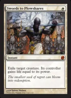 1 x Swords to Plowshares - Foil - From the Vault: Twenty - Moderate Play - MTG - Image 1