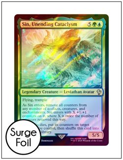 1x Sin, Unending Cataclysm, Surge Foil, Final Fantasy, Magic MTG NM - Image 1