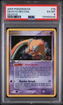 2005 Pokemon Ex Deoxys Reverse Foil Deoxys #18 PSA 6 - Image 1
