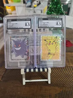 Pokemon 1998 Topps Merlin Series 1 Pikachu Gengar Slab Lot CGC 8.5 MINT+ Vintage - Image 1