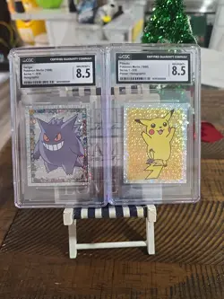 Pokemon 1998 Topps Merlin Series 1 Pikachu Gengar Slab Lot CGC 8.5 MINT+ Vintage - Image 2