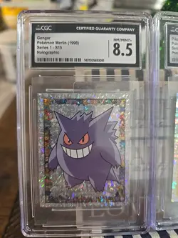 Pokemon 1998 Topps Merlin Series 1 Pikachu Gengar Slab Lot CGC 8.5 MINT+ Vintage - Image 3