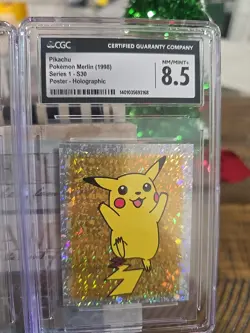 Pokemon 1998 Topps Merlin Series 1 Pikachu Gengar Slab Lot CGC 8.5 MINT+ Vintage - Image 4