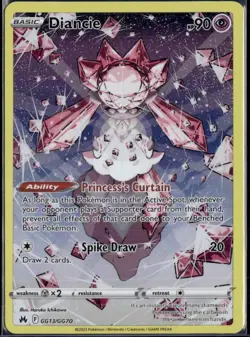 Pokemon 2023 Crown Zenith Diancie Full Art Ultra Rare Galarian Gallery GG13/GG70 - Image 1