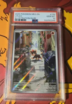 LITLEO PSA 10 POKEMON MEGA EVOLUTION ILLUSTRATION RARE #139 - Image 1