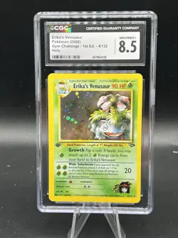 SWIRL 🌀 Erika’s Venusaur, CGC 8.5, 1st Ed. Pokemon Gym Challenge (2000), 4/132 - Image 1