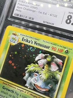 SWIRL 🌀 Erika’s Venusaur, CGC 8.5, 1st Ed. Pokemon Gym Challenge (2000), 4/132 - Image 2
