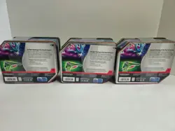 Pokemon TCG: Paradox Destinies Iron Leaves ex Tin New Sealed Lot of 3 - Image 2