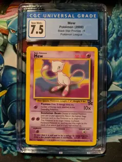 Mew #8 Black Star Promo Pokemon (2000) CGC 7.5 Near Mint - Image 1
