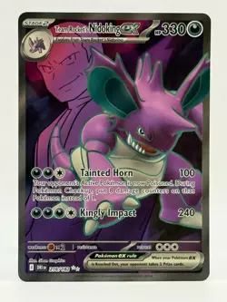 2025 Pokemon Team Rocket's Nidoking ex 216/182 UR Destined Rivals Ultra Rare NM - Image 1