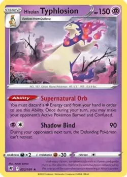 x1 Hisuian Typhlosion - 052/189 - Holo Rare Pokemon SS10 Astral Radiance M/NM - Image 1