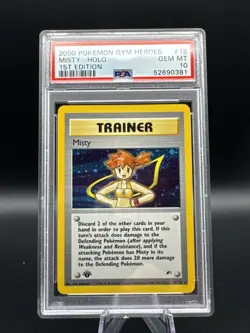 Pokemon TCG Misty Gym Heroes 18/132 1st Edition Holo PSA 10 SWIRL 🌀 - Image 1