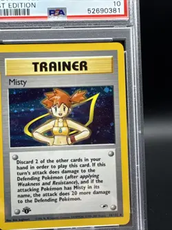 Pokemon TCG Misty Gym Heroes 18/132 1st Edition Holo PSA 10 SWIRL 🌀 - Image 2
