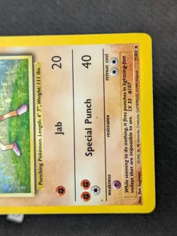Hitmonchan 7/102 - Base Set Unlimited Holo Rare WOTC Pokemon TCG LP - Image 5