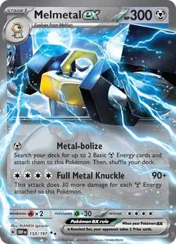 Melmetal ex 153/197 SV03: Obsidian Flames Holo for sale online - Image 2