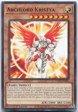 Archlord Kristya VASM-EN048 Rare 1st Edition NM Yugioh - Image 1