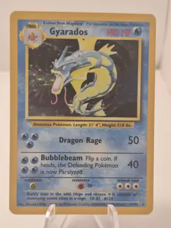 Pokemon TCG Gyarados Holo Rare Card 006/102 Base Set 1999 Unlimited - Image 1