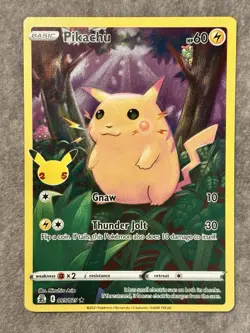 Pokemon TCG Celebrations Pikachu Holo Rare Card 005/025 NM Full Art - Image 1
