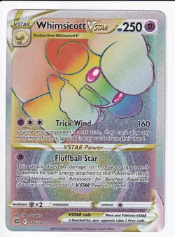 Pokemon Card - Whimsicott Vstar 175/172 Full Art - Brilliant Stars NM - Image 1