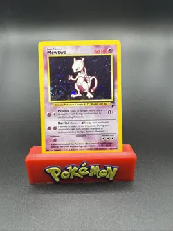 Pokemon Card Mewtwo 10/130 Base Set 2 Holo Rare WOTC Near Mint - Image 1