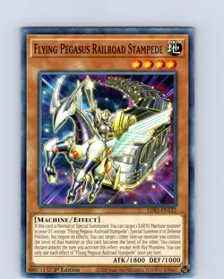 Yu-Gi-Oh Flying Pegasus Railroad Stampede LDS2-EN122 1st Edition Common Card NM - Image 1