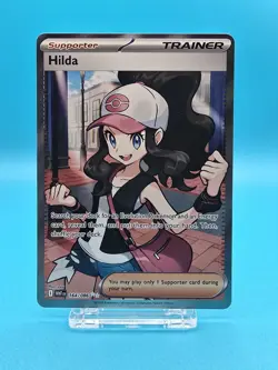 Hilda 164/086 Full Art Ultra Rare White Flare Holo Pokemon TCG Card - Image 1
