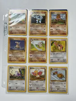 12 Base Set 2 Vintage WOTC Common Pokemon Cards Mixed Type All Great Condition - Image 1