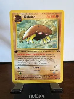 Pokemon TCG Kabuto Fossil 1st Edition Common Card 50/62 Lightly Played #9 Of 10 - Image 1