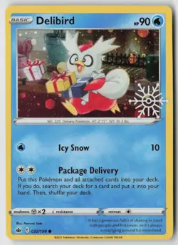 Delibird - (Holiday Calendar) 032/198 - Misc Cards & Products Holo - PTCG - LP - Image 1
