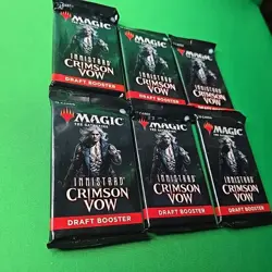 Lot of (6) Magic: The Gathering Innistrad Crimson Vow Draft Booster Packs SEALED - Image 3