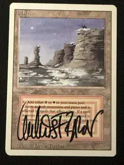 Signed Plateau NM Revised Artist Cornelius Brudi 1994 MTG Magic Reserved List! - Image 1