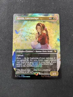 Aerith, Last Ancient (Borderless) (Chocobo Track Foil) MTG Magic Final Fantasy - Image 1