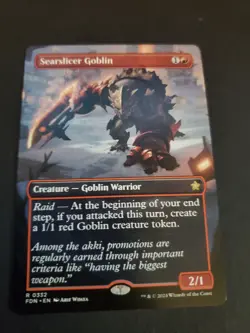 Searslicer Goblin (Borderless) Rare MTG Foundations NM - Image 1