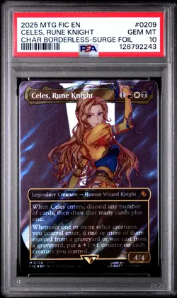 2025 MTG FINAL FANTASY COMMANDER #0209 CELES, RUNE KNIGHT PSA 10 - Image 1