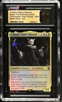 Y'SHTOLA, NIGHT'S BLESSED Final Fantasy Foil Mythic CGC Pristine 10 MTG - Image 1