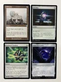 Magic The Gathering MTG Commander Artifact Lot X4 Sol Ring Millstone Pendant - Image 1