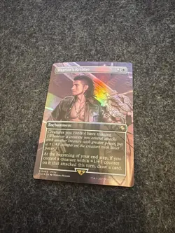 In Hand! MTG Warrior's Resolve (Borderless) Foil #0465 - Final Fantasy Gladiolus - Image 1