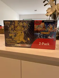 Pokemon TCG Surging Sparks Elite Trainer Box + Booster Bundle Costco 2-pack ETB - Image 1