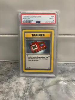 POKEMON 1st Edition Shadowless Base Set POKEDEX 87/102 Uncommon PSA 9 MINT - Image 1