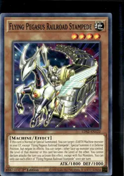 Yu-Gi-Oh! Flying Pegasus Railroad Stampede LDS2-EN122 1st Edition Non Holo - Image 1