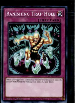 Yugioh Banishing Trap Hole DUNE-EN077 Super Rare 1st Edition - Image 1