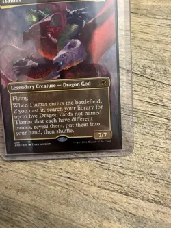 MTG English Tiamat (Borderless) NM Normal Adventures in the Forgotten Realms - Image 4