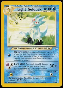 Light Golduck #47 Neo Destiny Pokemon Card - Image 1