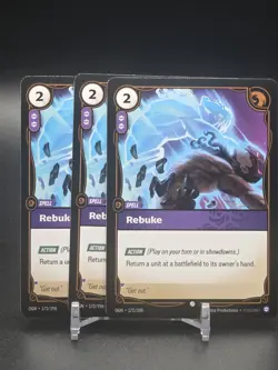 Playset 3x Riftbound Yone Card Rebuke OGN 172/298 English League of Legends - Image 1